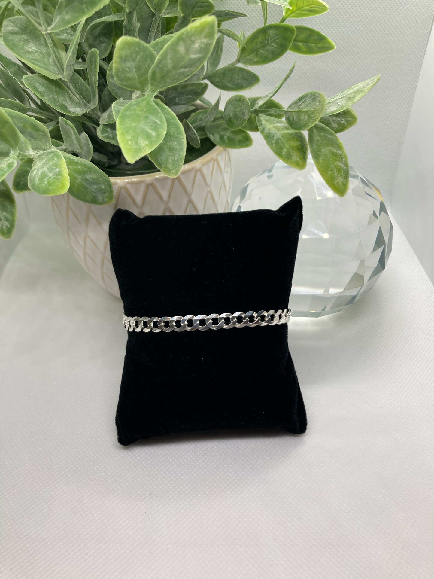 925 Sterling Silver - 8" 8mm Sterling Cuban Chain Bracelet