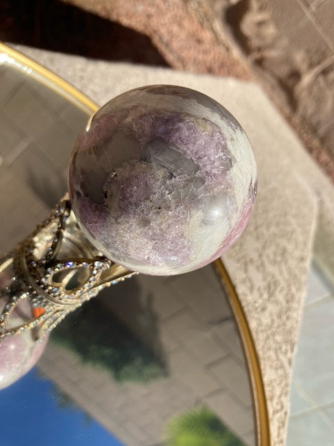 Small RARE Pink Tourmaline Sphere