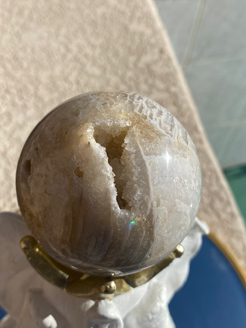 Druzy Agate - White and Biege