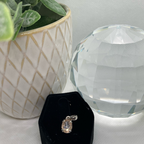 Morganite Oval Pendant