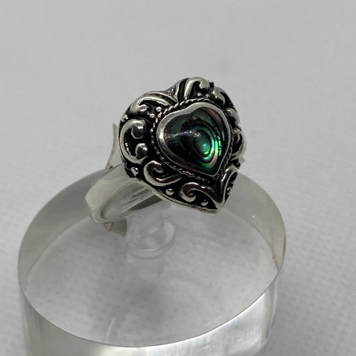Abalone Heart Ring