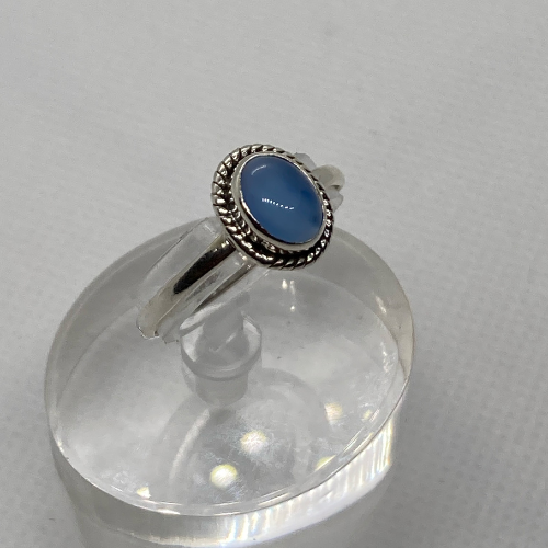 Blue Chalcedony Oval Ring