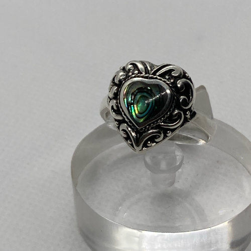Abalone Heart Ring