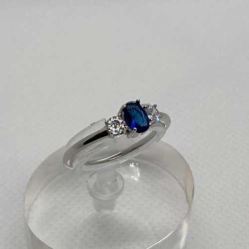 AAA CZ Triple Blue Ring