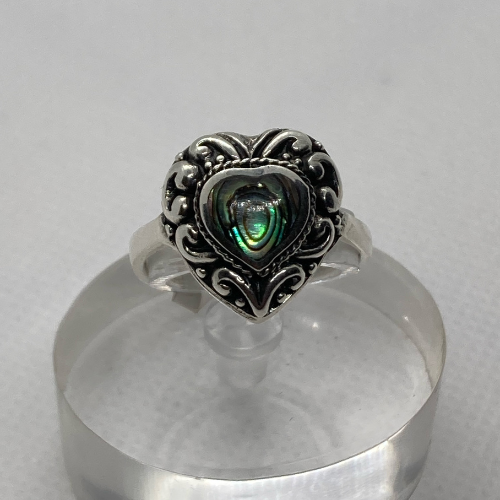 Abalone Heart Ring