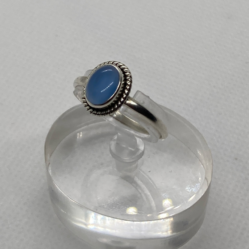 Blue Chalcedony Oval Ring