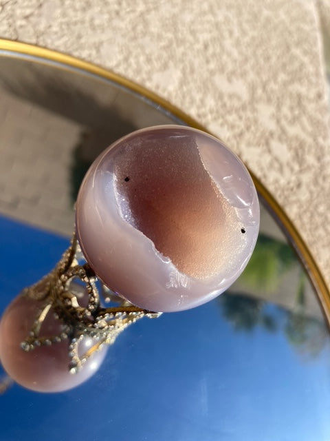 Small Druzy Agate - perwinkle blue