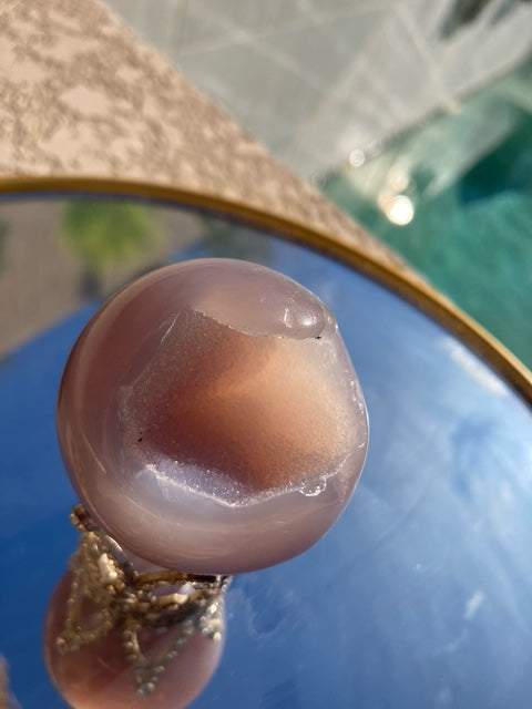 Small Druzy Agate - perwinkle blue