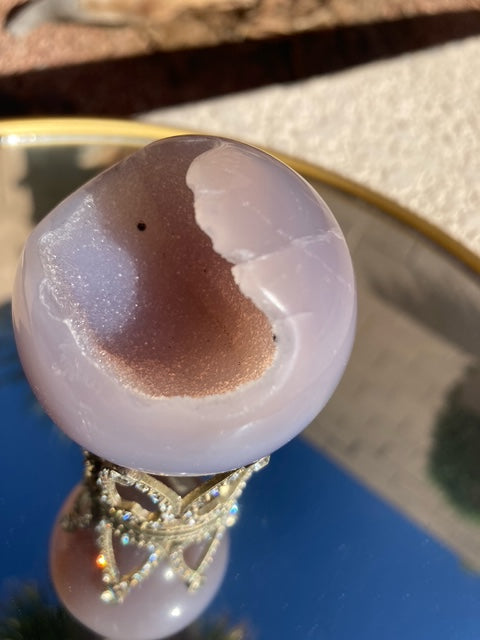 Small Druzy Agate - perwinkle blue