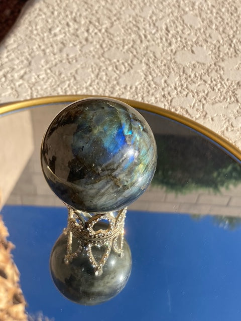 Flashy Labradorite sphere