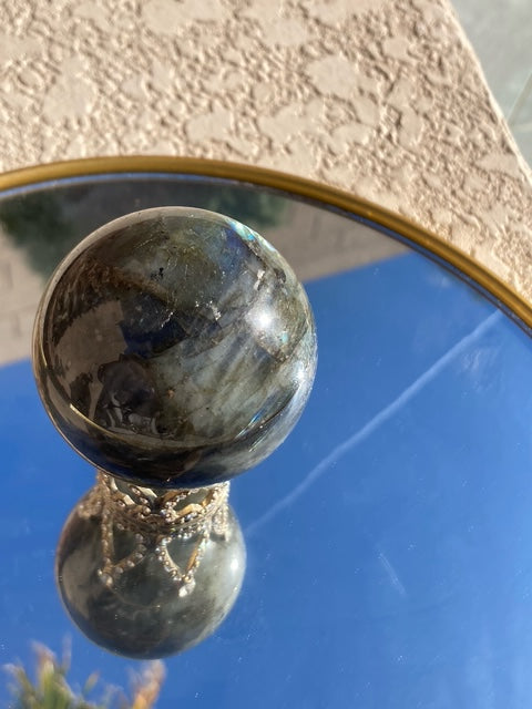 Flashy Labradorite sphere