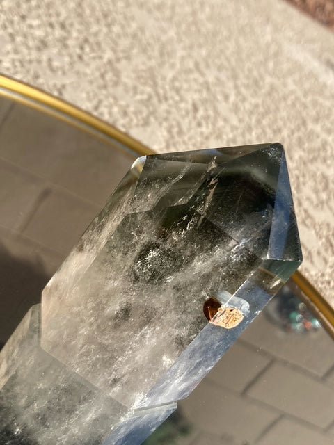 Clear Quartz Tower w/ Chlorite Phantoms
