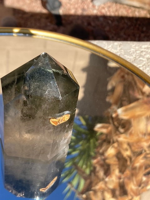 Clear Quartz Tower w/ Chlorite Phantoms