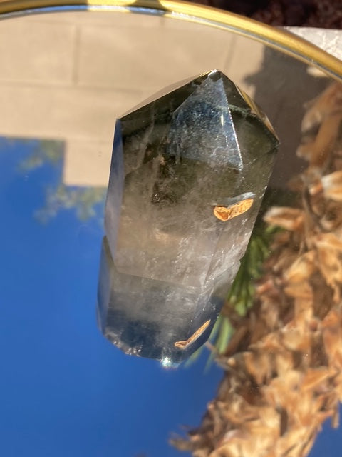 Clear Quartz Tower w/ Chlorite Phantoms