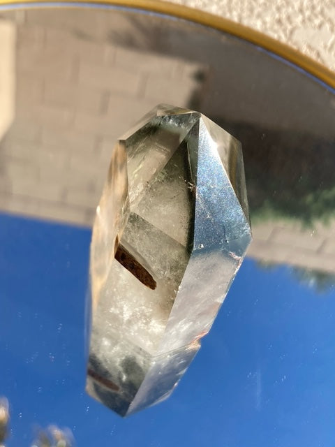 Clear Quartz Tower w/ Chlorite Phantoms