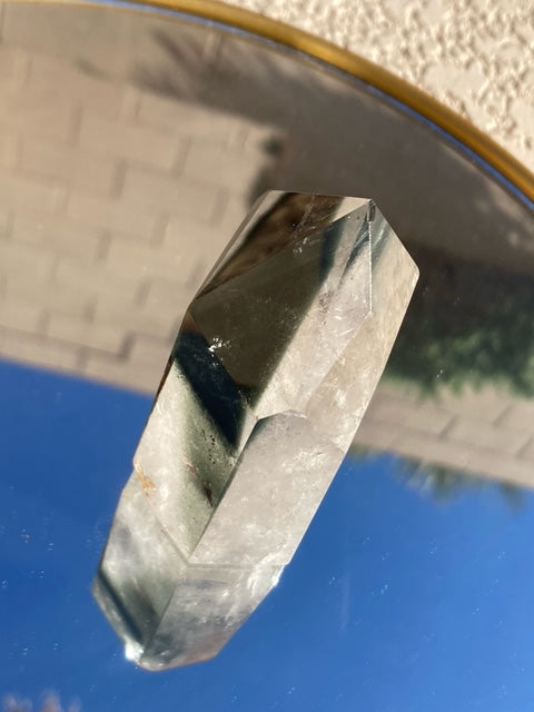 Clear Quartz Tower w/ Chlorite Phantoms