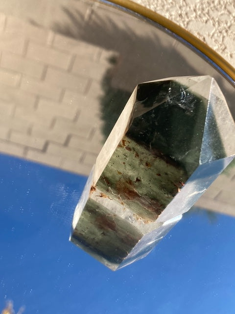 Clear Quartz Tower w/ Chlorite Phantoms
