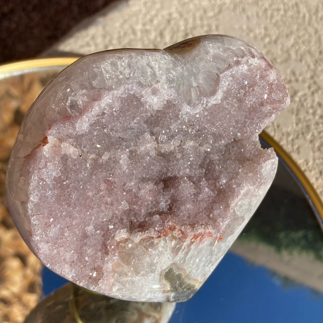 Druzy Pink/Purple Heart