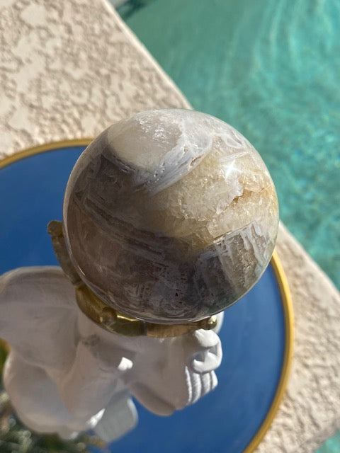 Druzy Agate - White and Biege