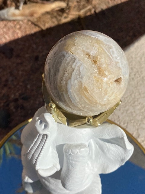 Druzy Agate - White and Biege